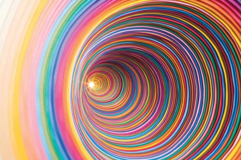 colorful spiral tunnel