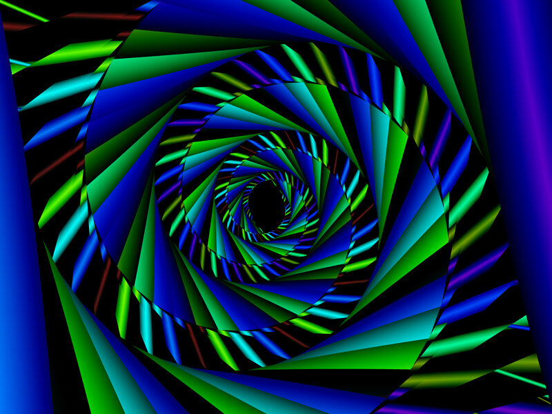 colorful spiral tunnel