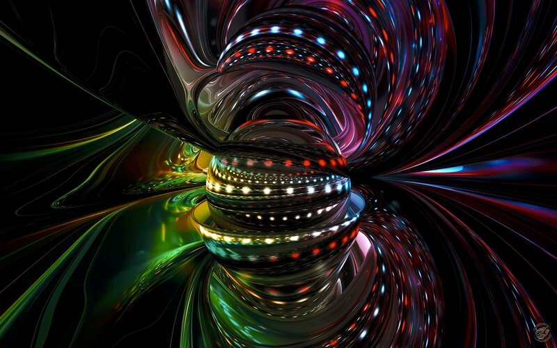 Colorful Spiral Tunnel — Black