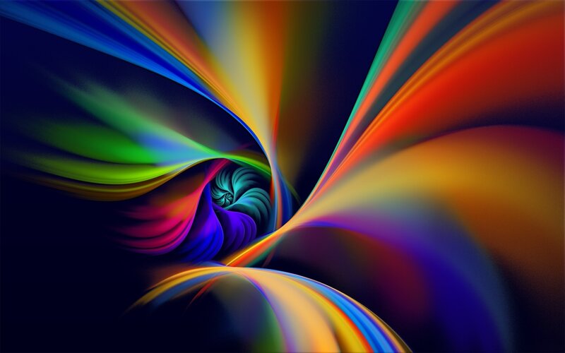Colorful Spiral Tunnel — Blue, Dynamic
