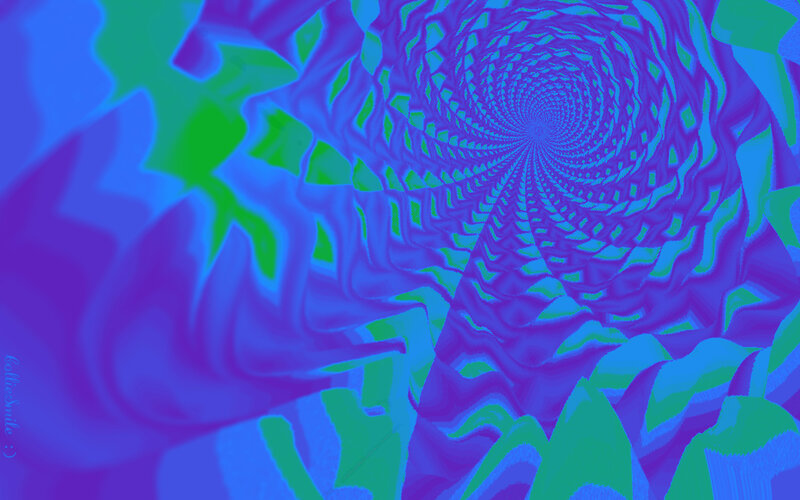 Colorful Spiral Tunnel — Blue, Hypnotic, Abstract