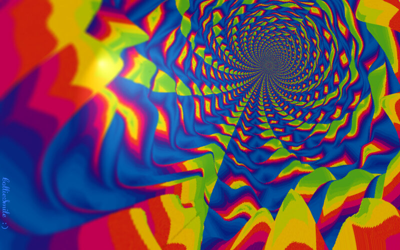 Colorful Spiral Tunnel — Blue, Hypnotic