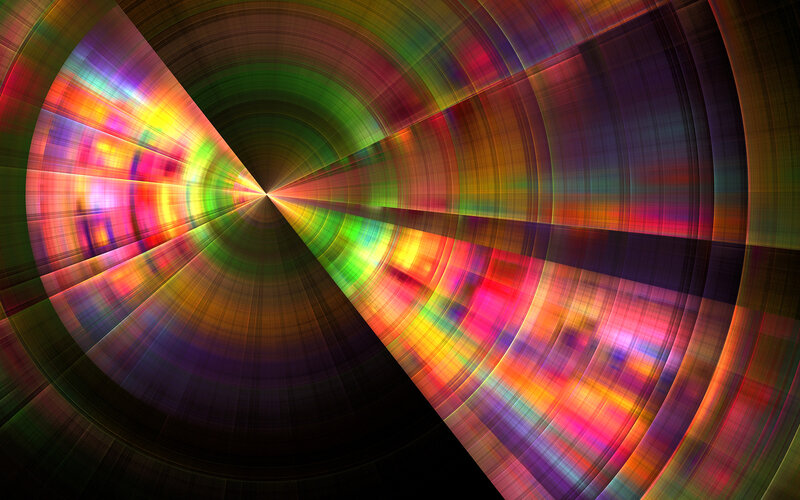 Colorful Spiral Tunnel — Green