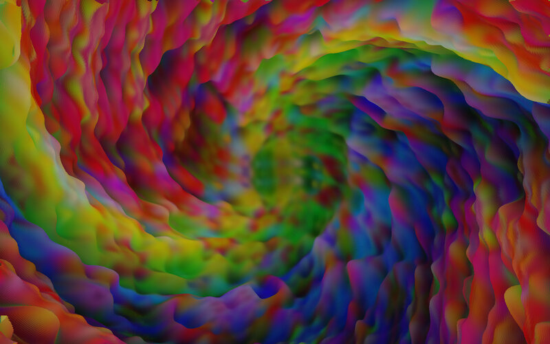 Colorful Spiral Tunnel — Red, Hypnotic, Abstract, Swirls