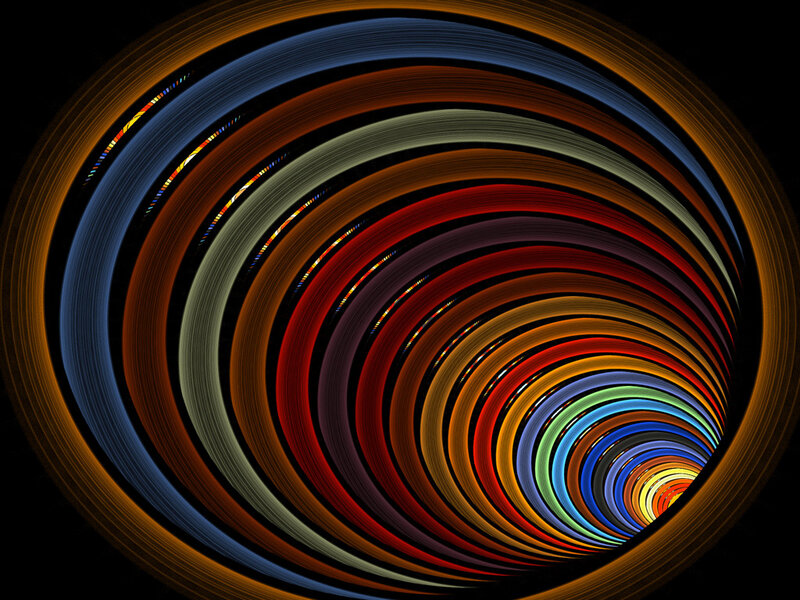 Colorful Spiral Tunnel — Red, Hypnotic