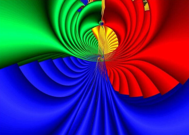 Colorful Spiral Tunnel — Red, Vibrant