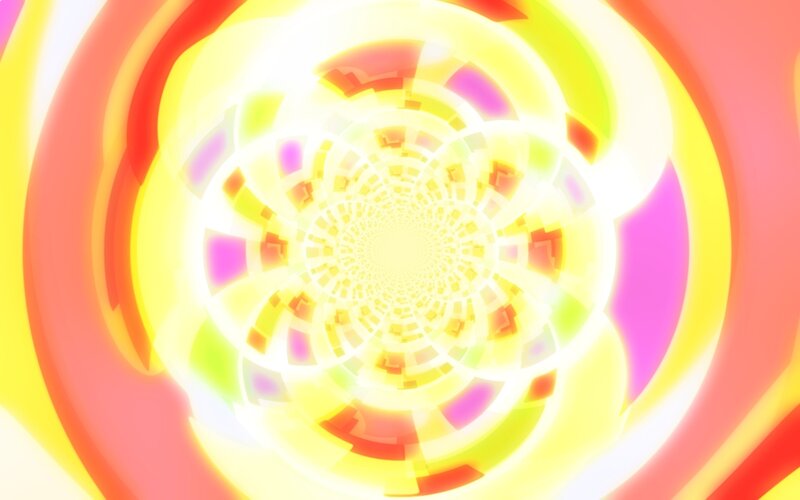 Colorful Spiral Tunnel — Yellow, Hypnotic