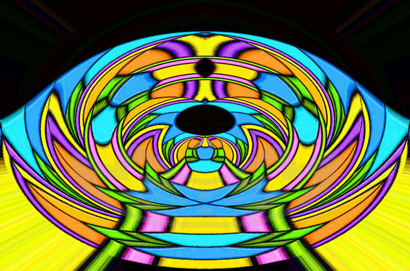 Colorful Spiral Tunnel — Yellow