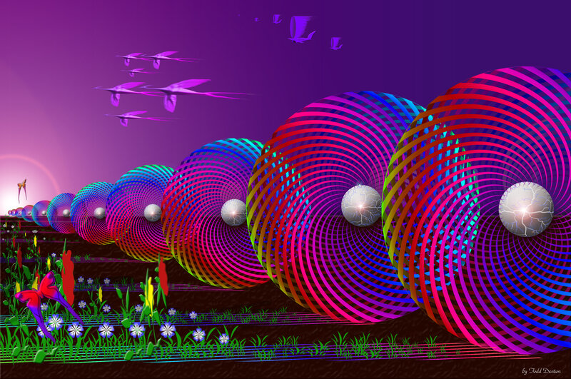 Colorful Spiral Tunnels