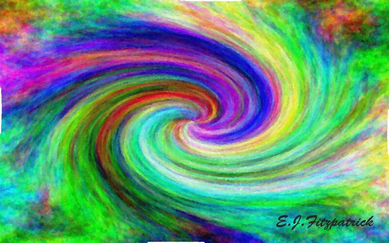 Colorful spiral vortex