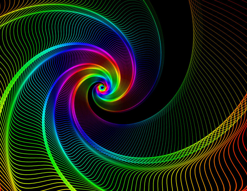 colorful spiral wave pattern