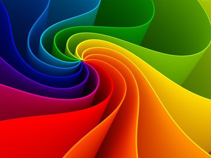 Colorful Spiral Waves — Red