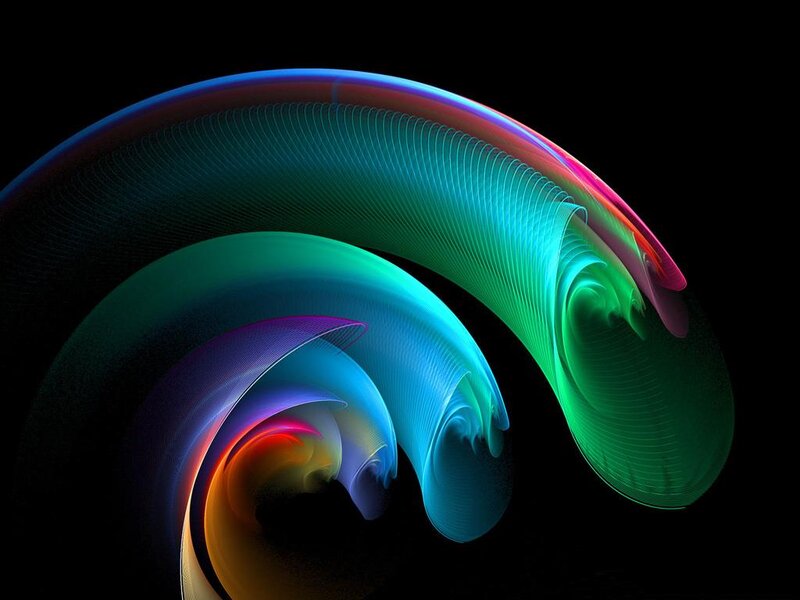 Colorful Spiral Waves