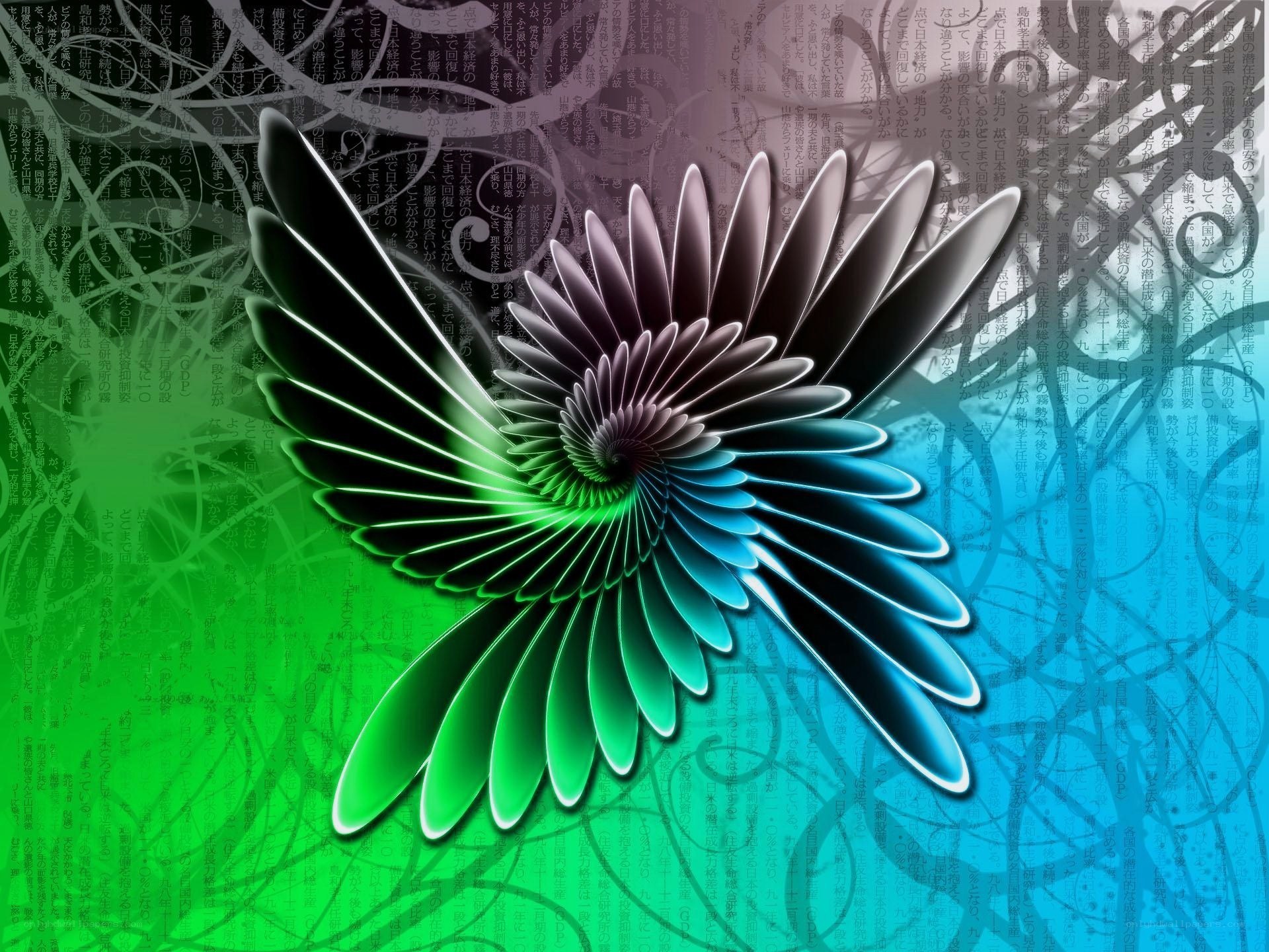 colorful spiral wings