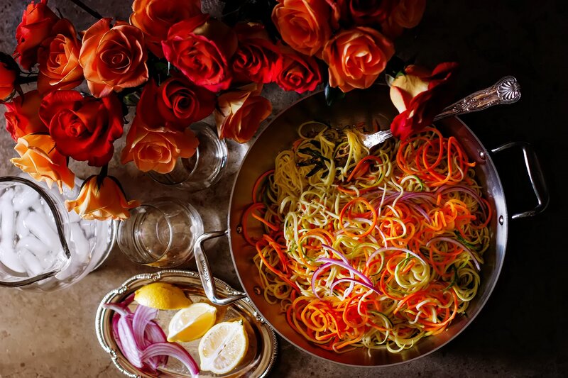 Colorful Spiralized Vegetable Salad