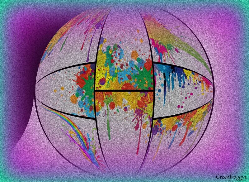 Colorful Splatter Sphere
