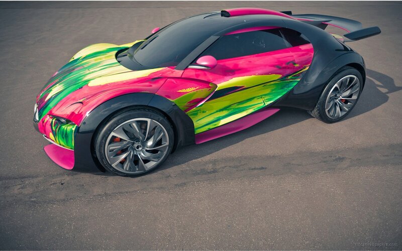 colorful sports car concept