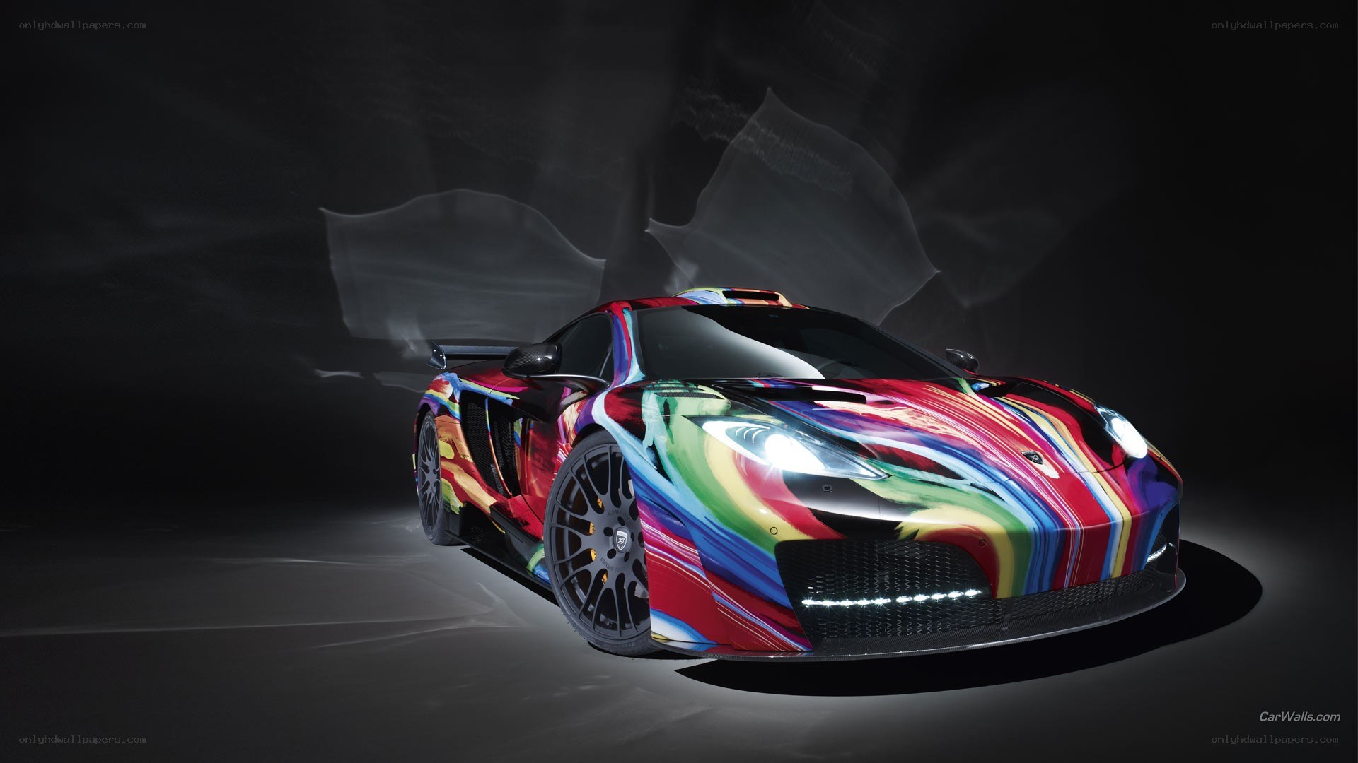 colorful sports car display