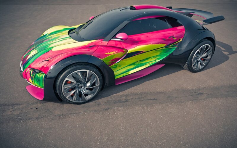 Colorful Sports Car — Pink