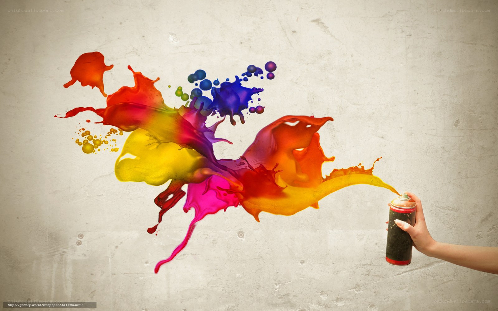 Colorful spray paint art