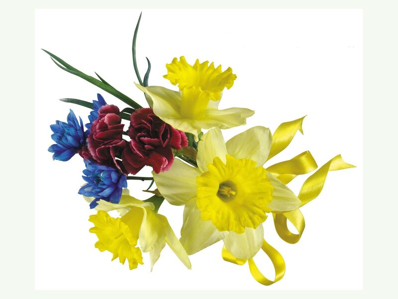 Colorful spring flower bouquet