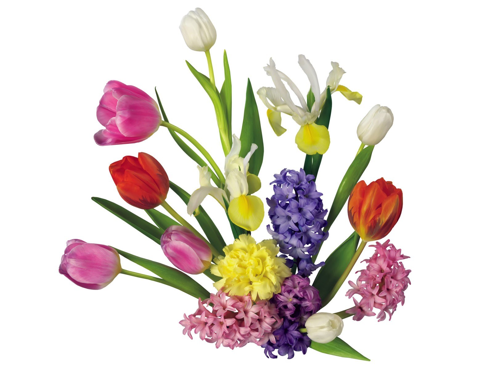 colorful spring flower bouquet