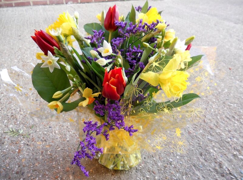 Colorful spring flower bouquet