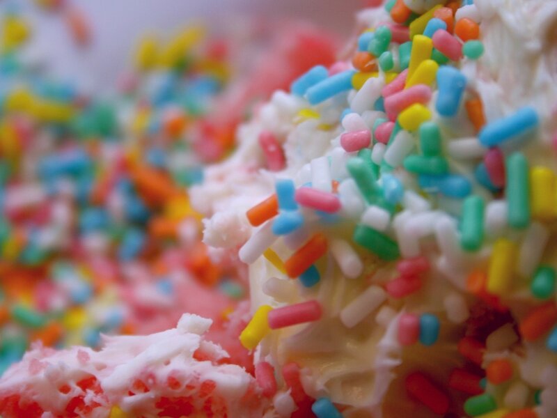 Colorful Sprinkled Dessert