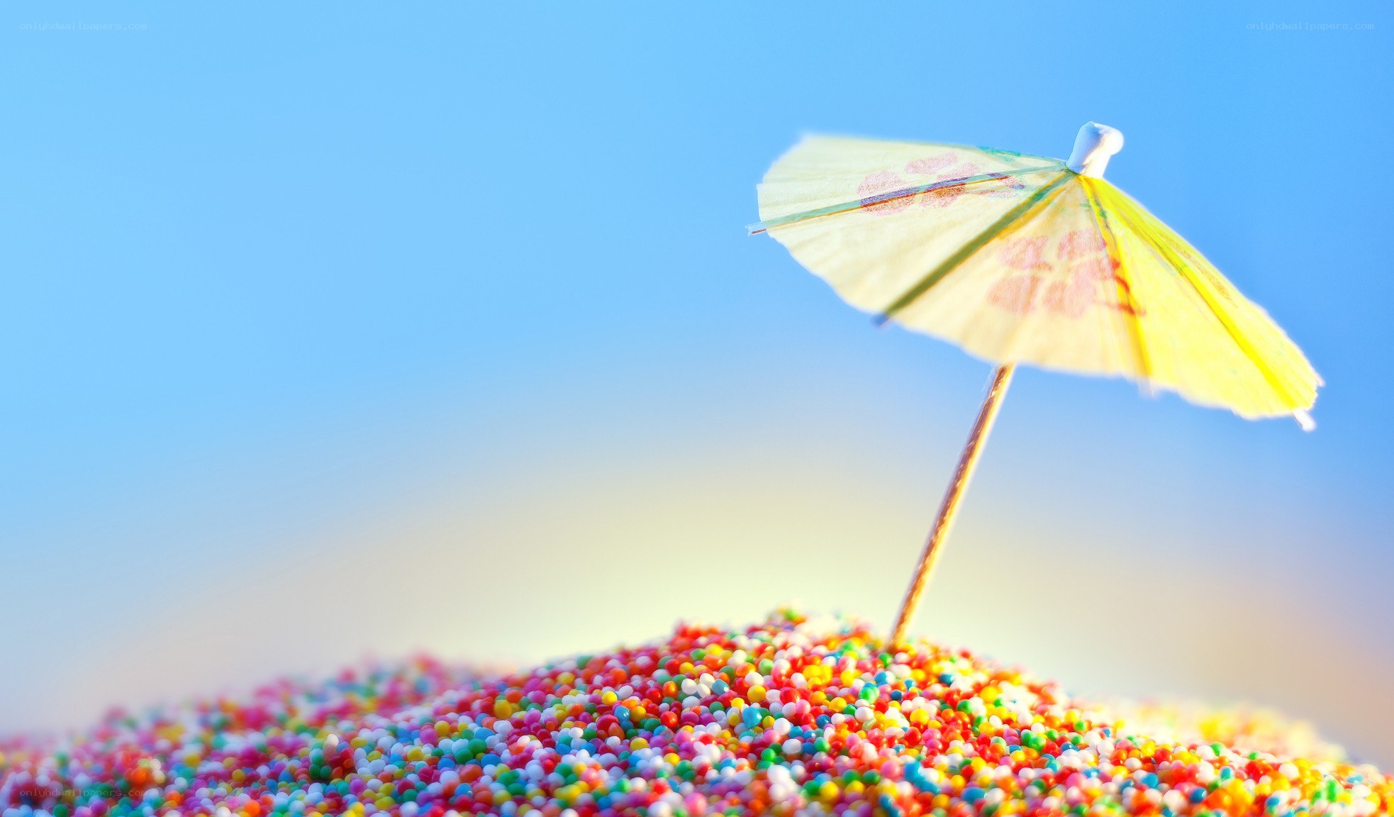 Colorful sprinkles with umbrella