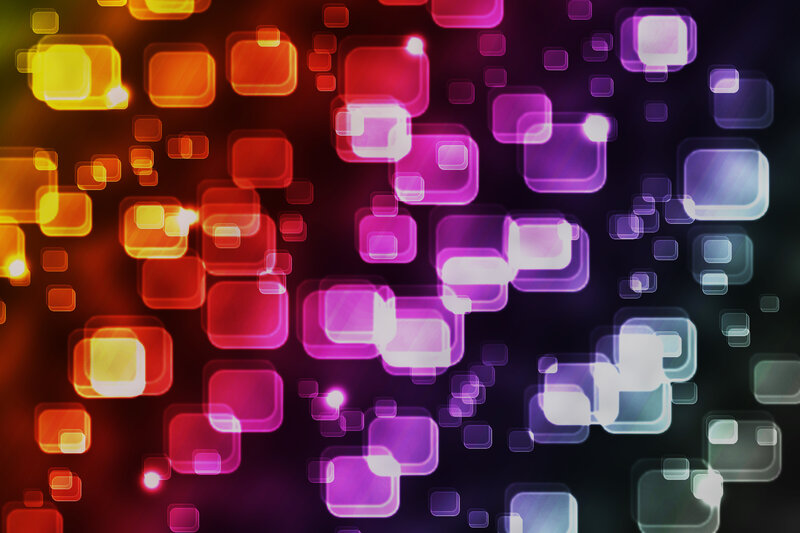 colorful square light pattern