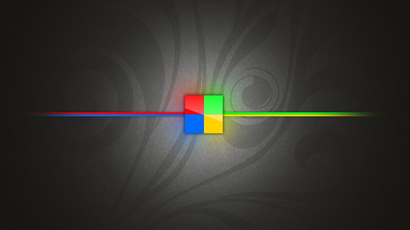 colorful square logo on dark background