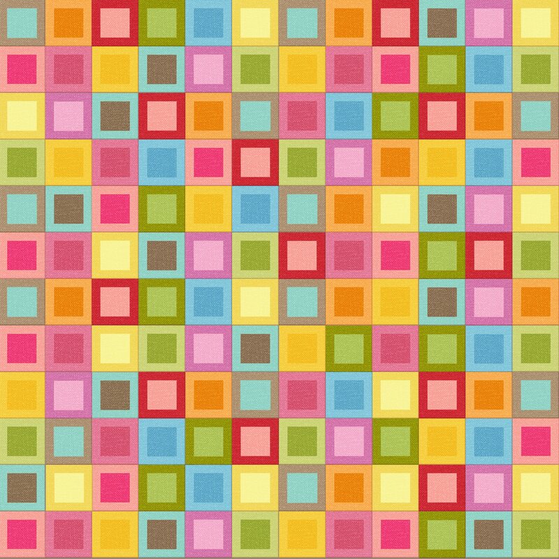 Colorful Square Pattern — Pink