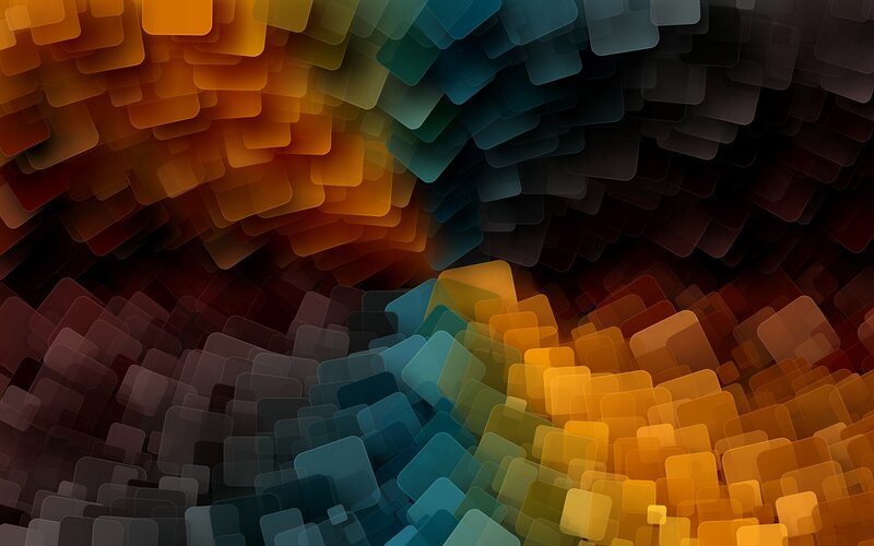 Colorful Square Tiles — Orange