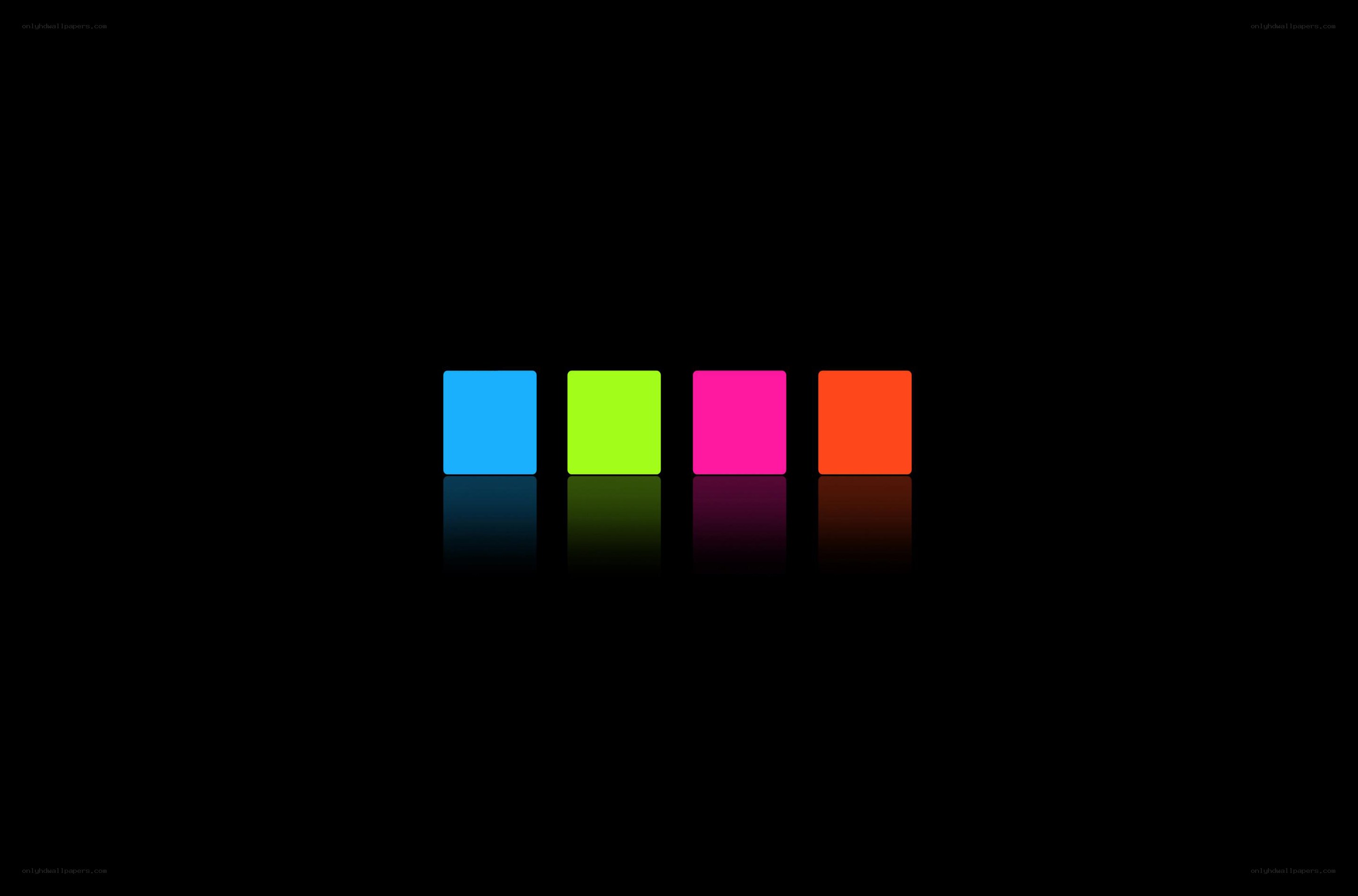 colorful squares on black