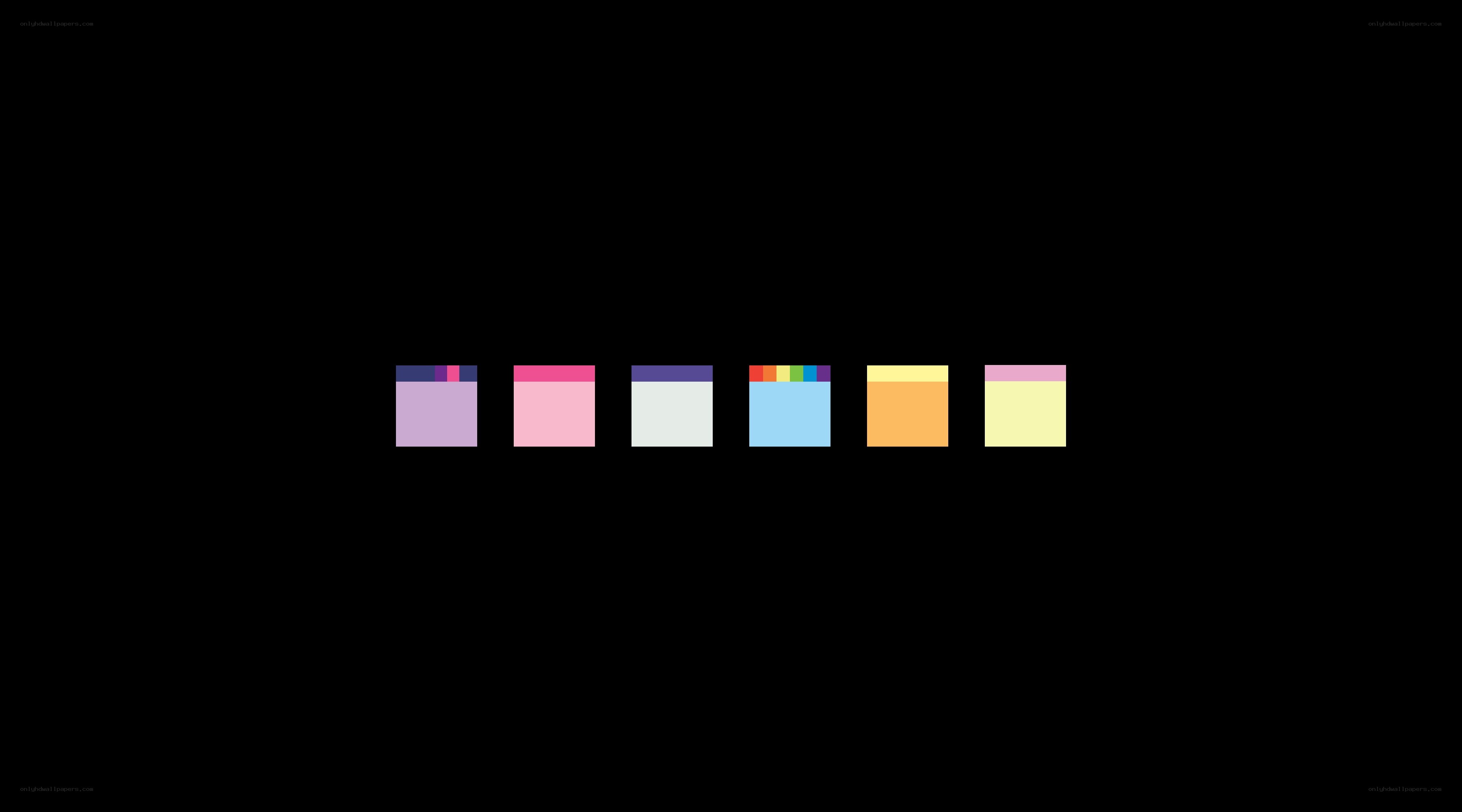 colorful squares on black
