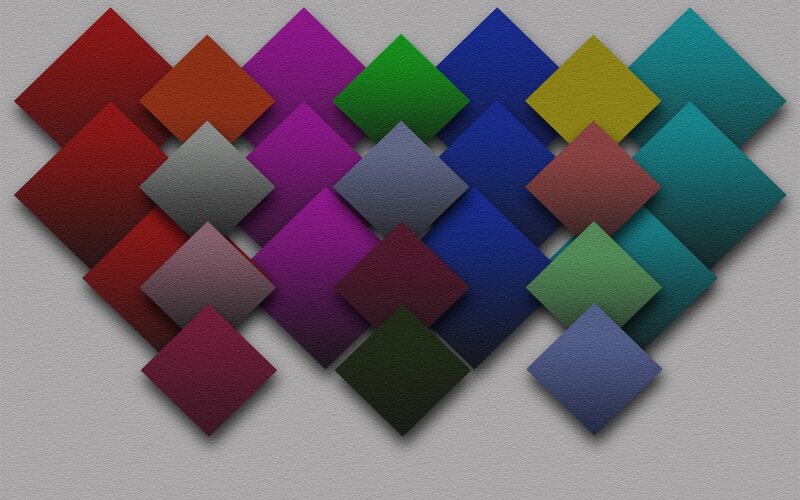 Colorful Squares on Wall