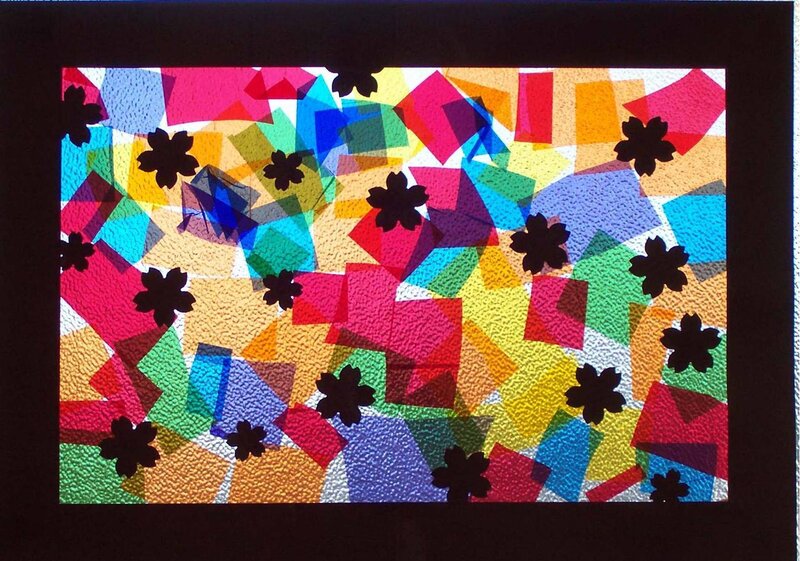Colorful stained glass art
