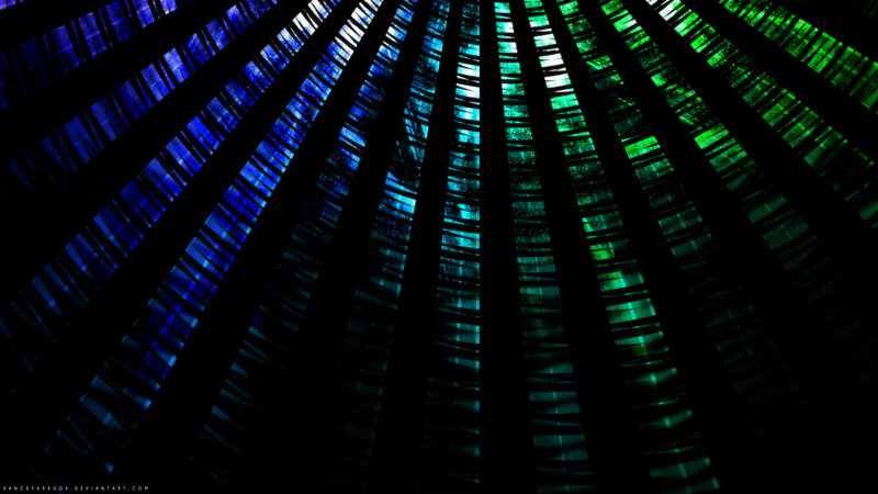 colorful stained glass ceiling