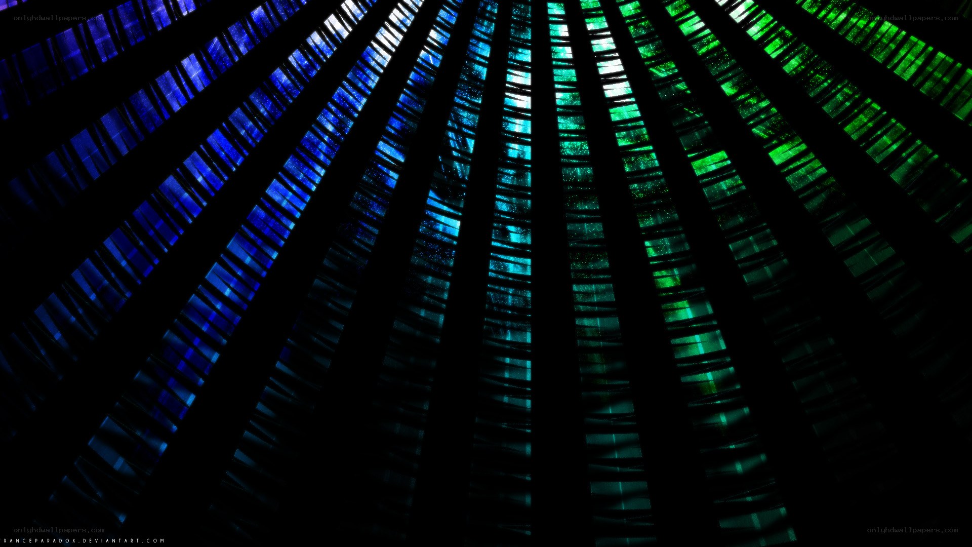 colorful stained glass ceiling