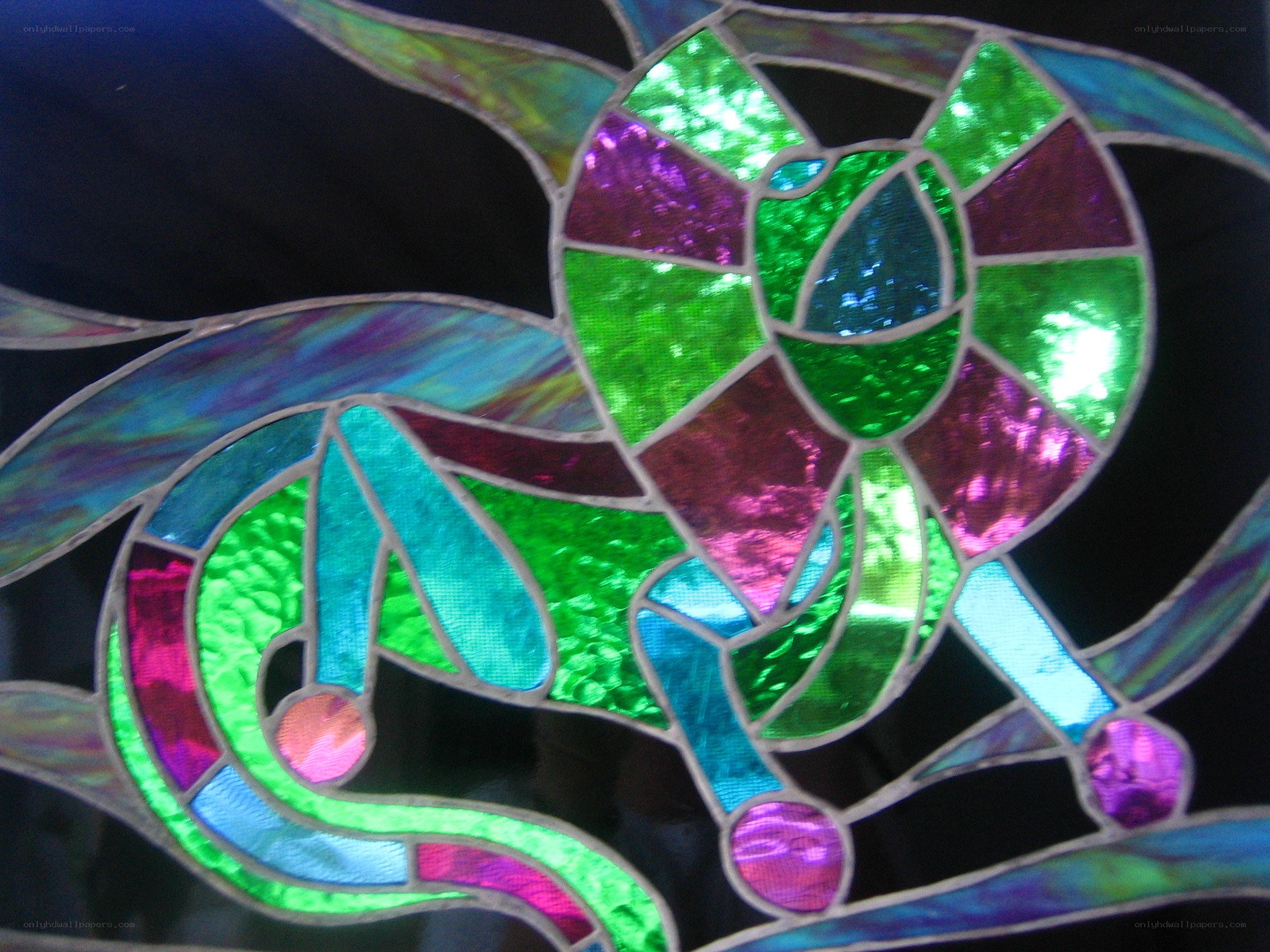 Colorful stained glass design
