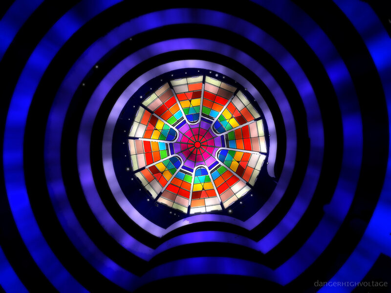 colorful stained glass dome