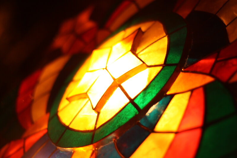 colorful stained glass lamp