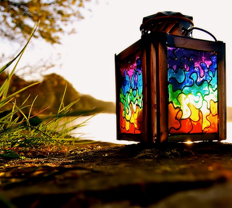 Colorful Stained-glass Lantern