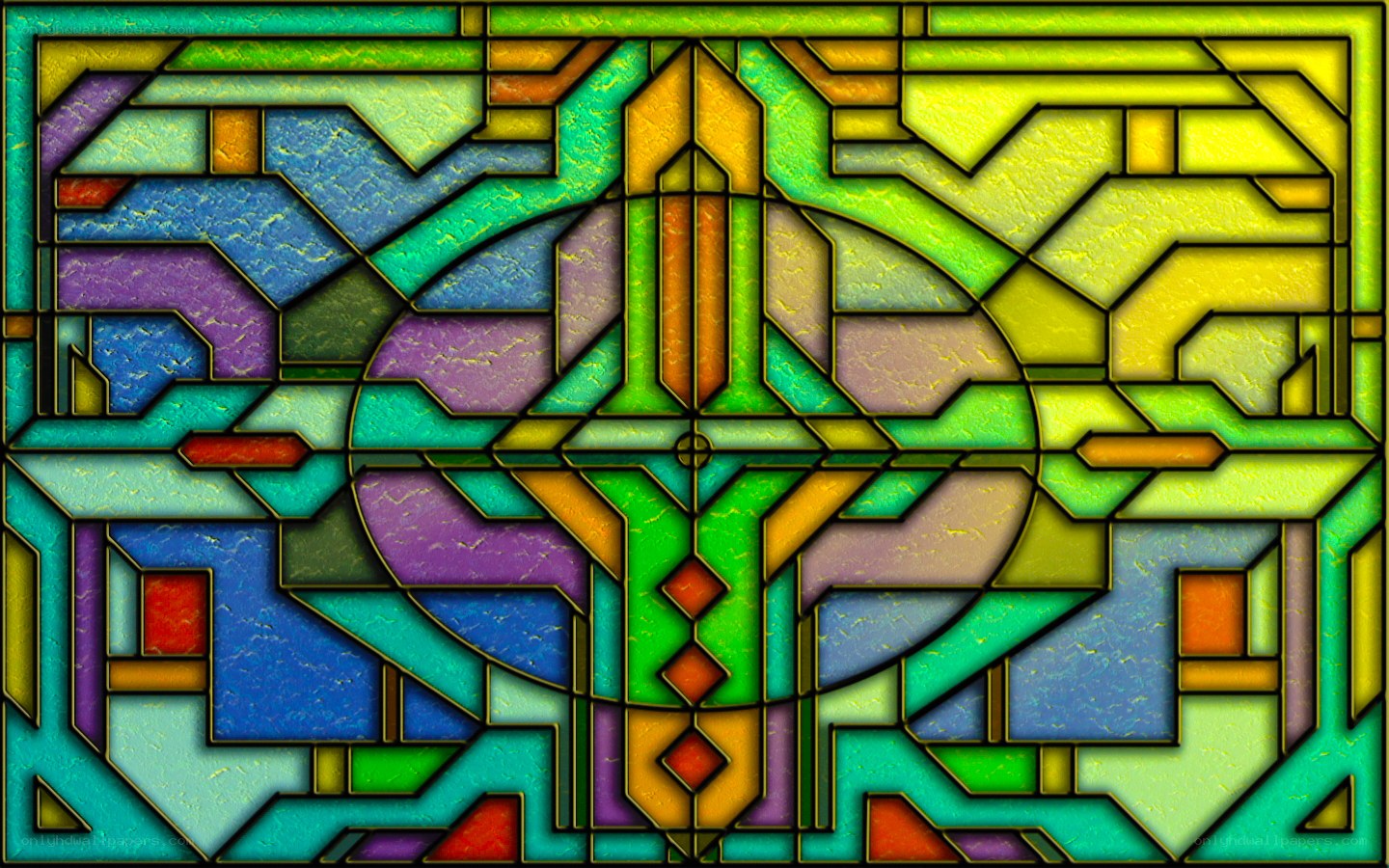 colorful stained glass pattern