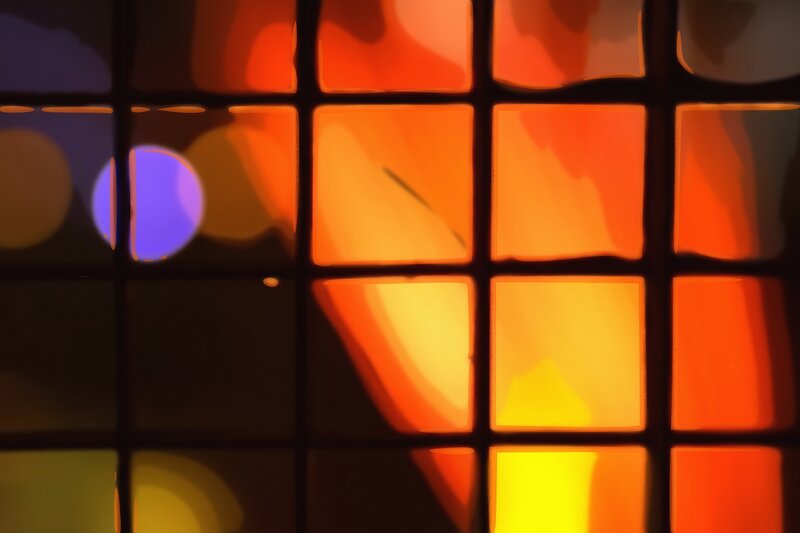 colorful stained glass window