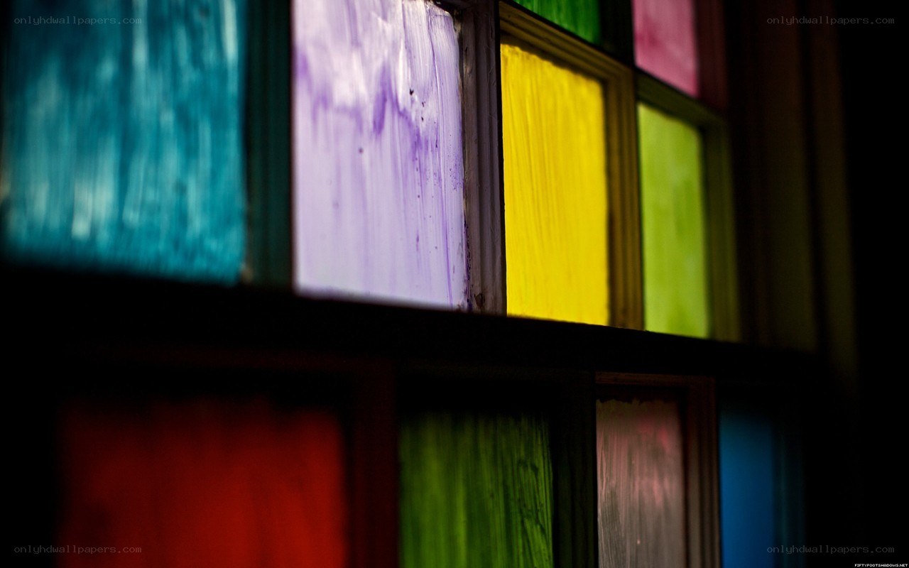 colorful stained glass window
