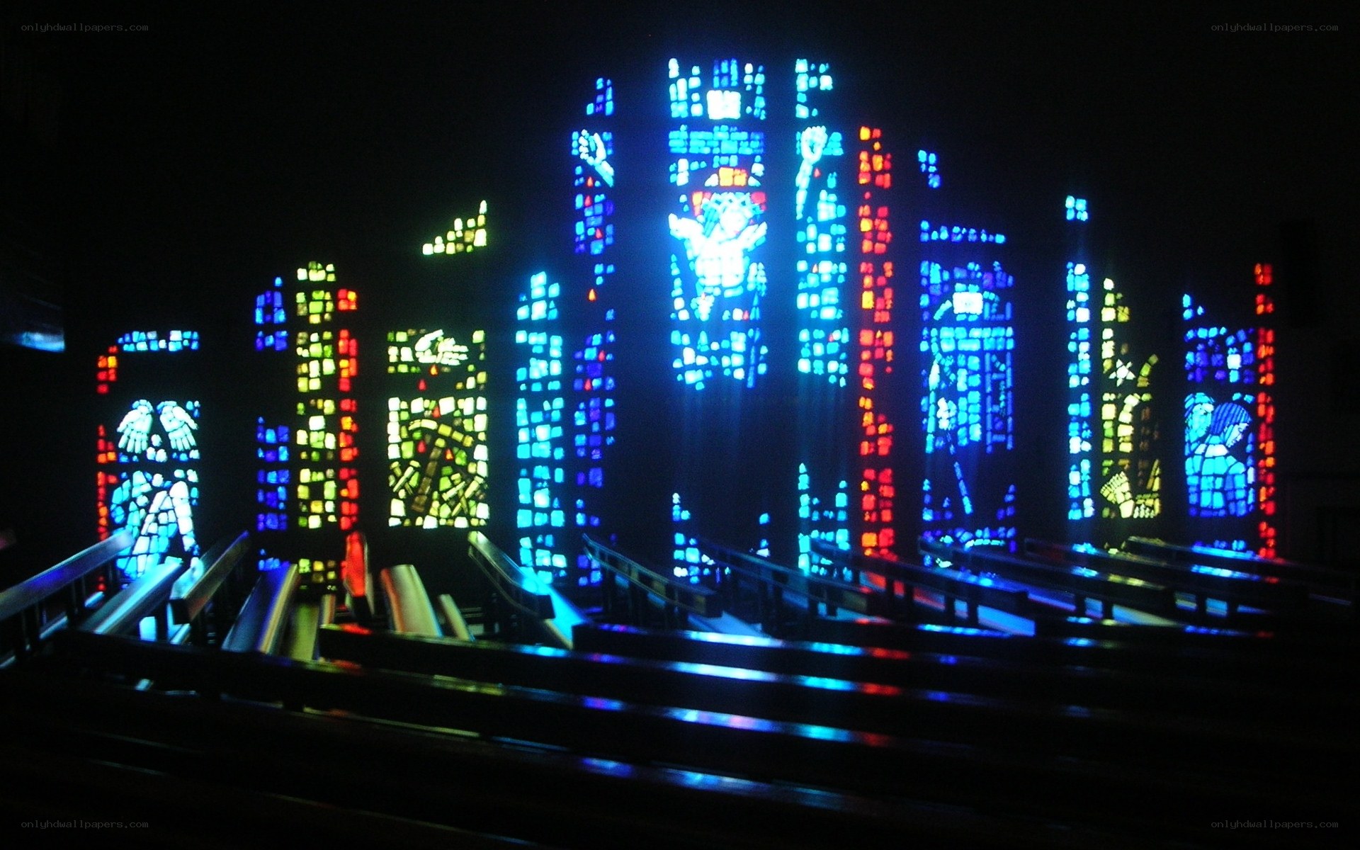 Colorful stained glass windows