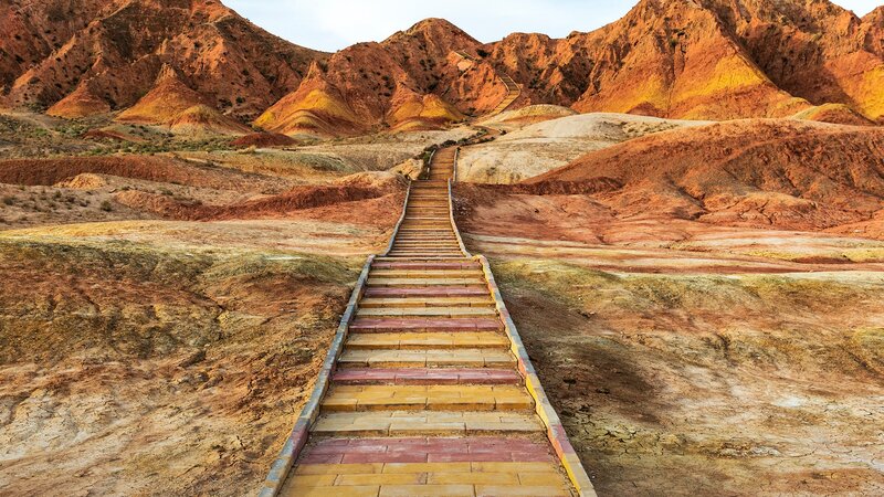 Colorful Staircase in Desert