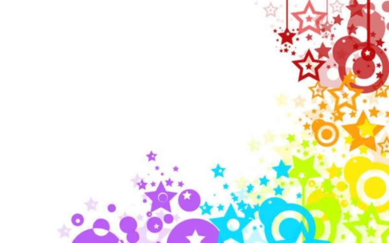 colorful star and circle pattern