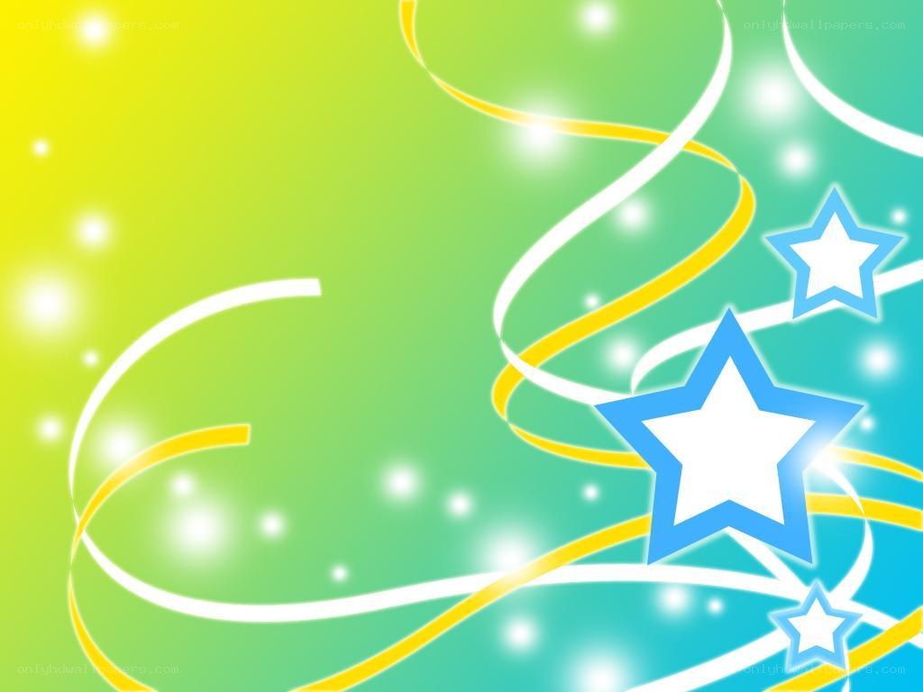 colorful star and ribbon background